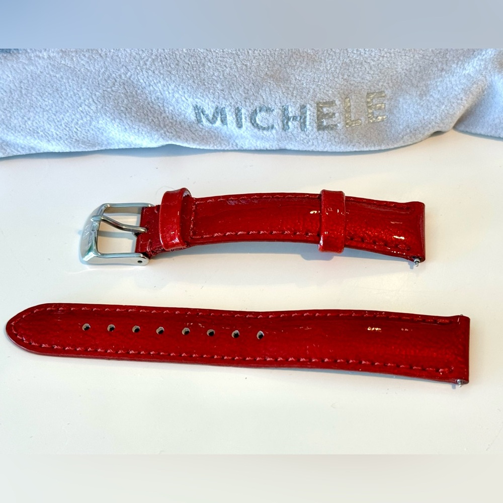 Michele leather watch band